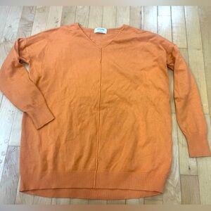 Zenana Outfitters V-Neck Sweater in Orange